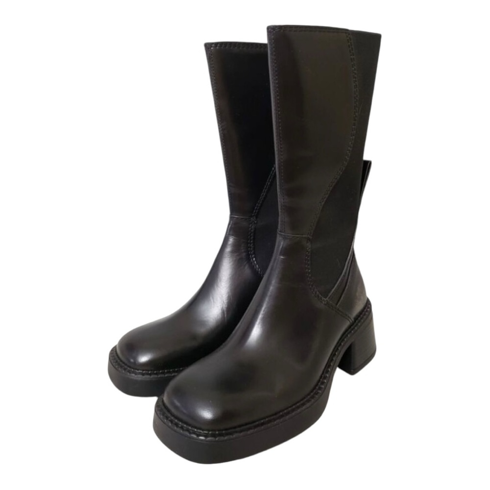 E8 by Miista Flabia Chelsea Boots Black Size EU 41 / US 9.5 Pull On Mid Calf